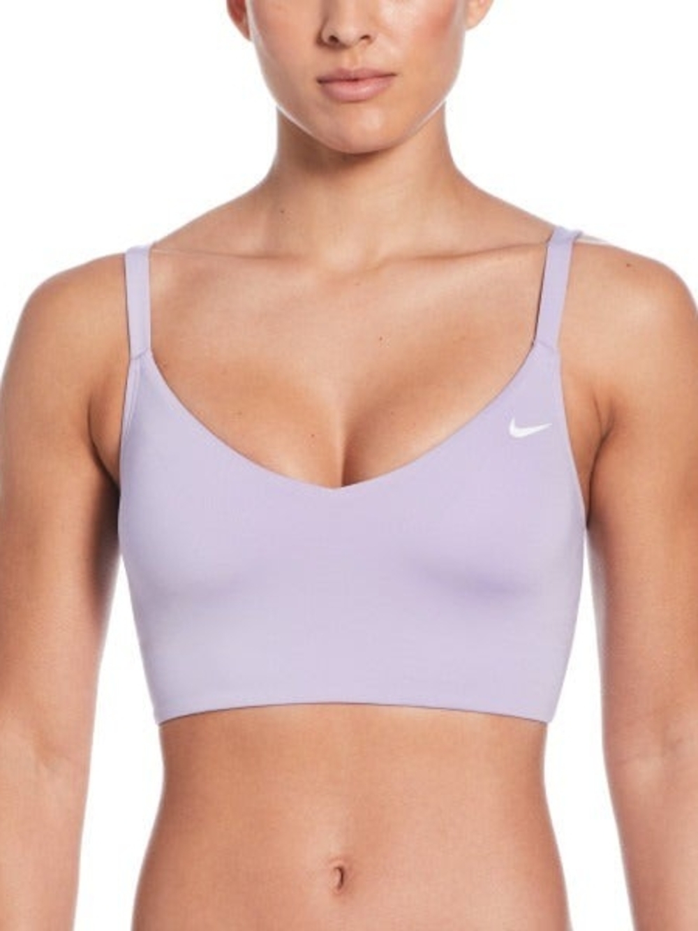 Nwt Nike Lavender V-Neck Seamless Light Support Sports Bra/ Bikini Top